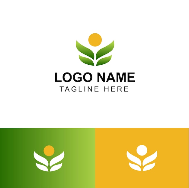 Conceptos creativos de logotipos para organizaciones benéficas ONG Educación Cuidado Iniciativas ecológicas y verdes