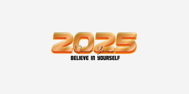 Conceptos de diseño coloridos para el año nuevo 2025