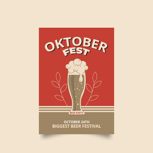 Vector conceptos de diseño del festival de la cerveza oktoberfest