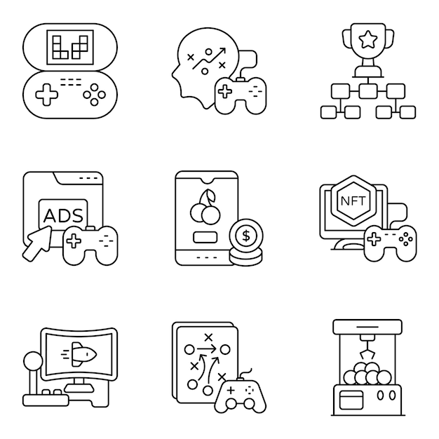 Conceptos e íconos de juegos
