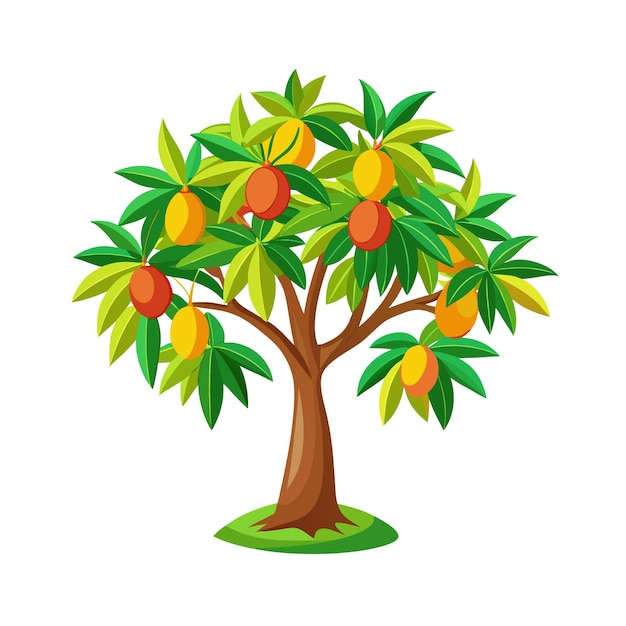 Conceptos de ilustración vectorial de estilo plano de árboles frutales