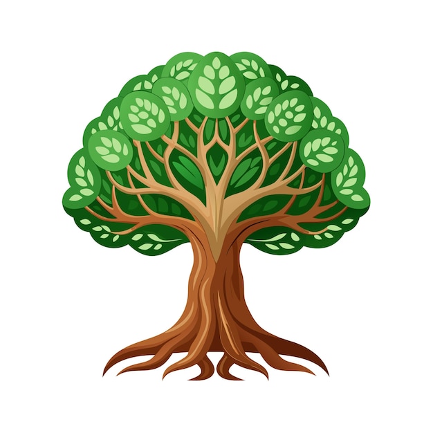 Conceptos de ilustración vectorial de estilo plano de árboles