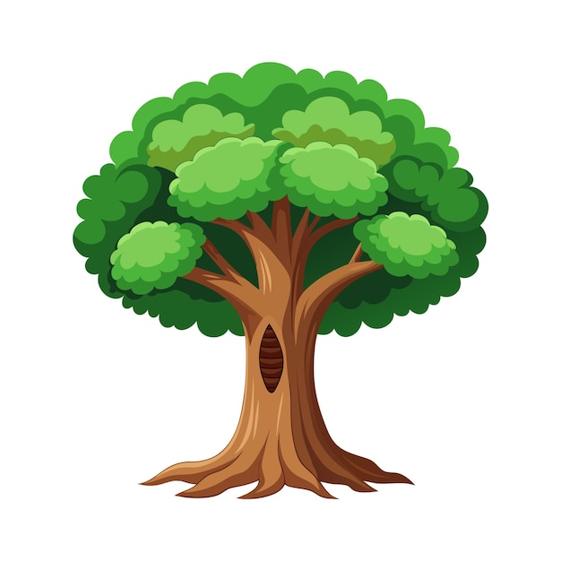 Conceptos de ilustración vectorial de estilo plano de árboles
