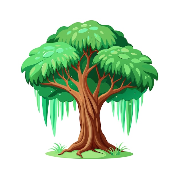 Conceptos de ilustración vectorial de estilo plano de árboles