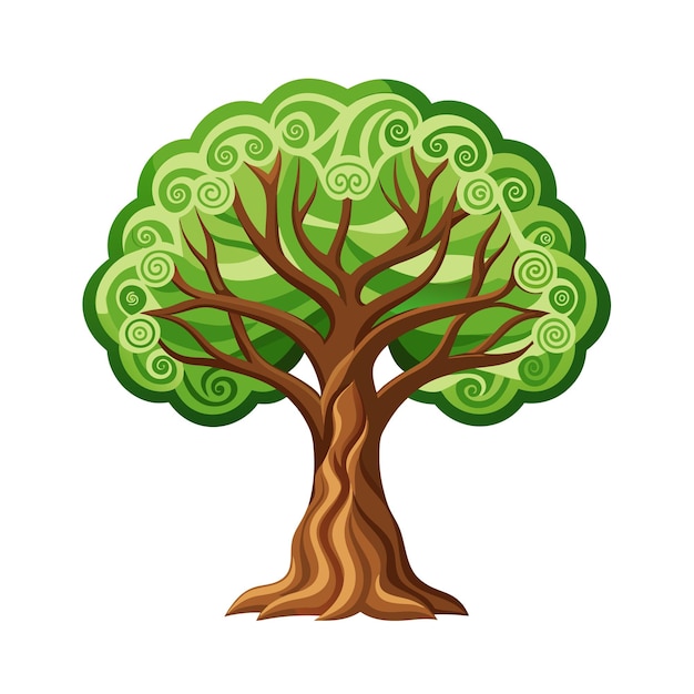 Conceptos de ilustración vectorial de estilo plano de árboles