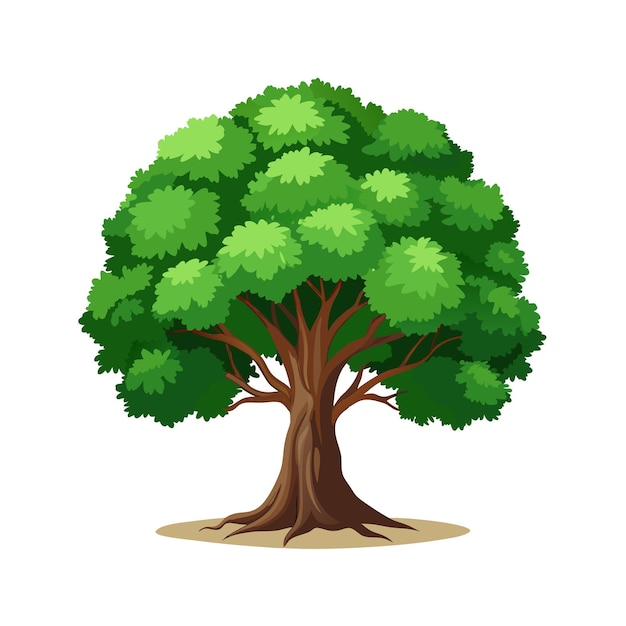 Conceptos de ilustración vectorial de estilo plano de árboles