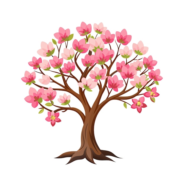 Conceptos de ilustración vectorial de estilo plano de árboles