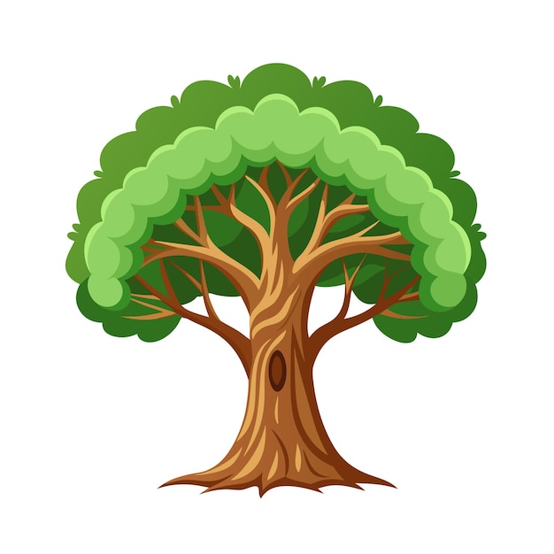 Conceptos de ilustración vectorial de estilo plano de árboles