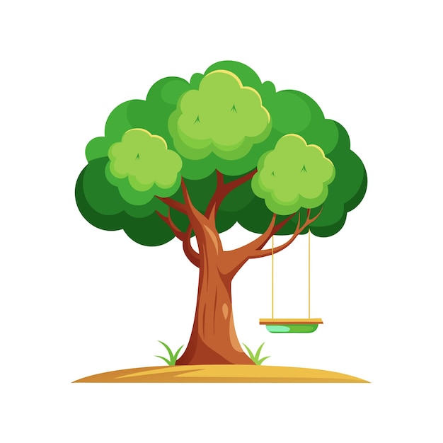 Conceptos de ilustración vectorial de estilo plano de árboles