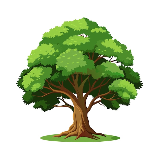 Conceptos de ilustración vectorial de estilo plano de árboles