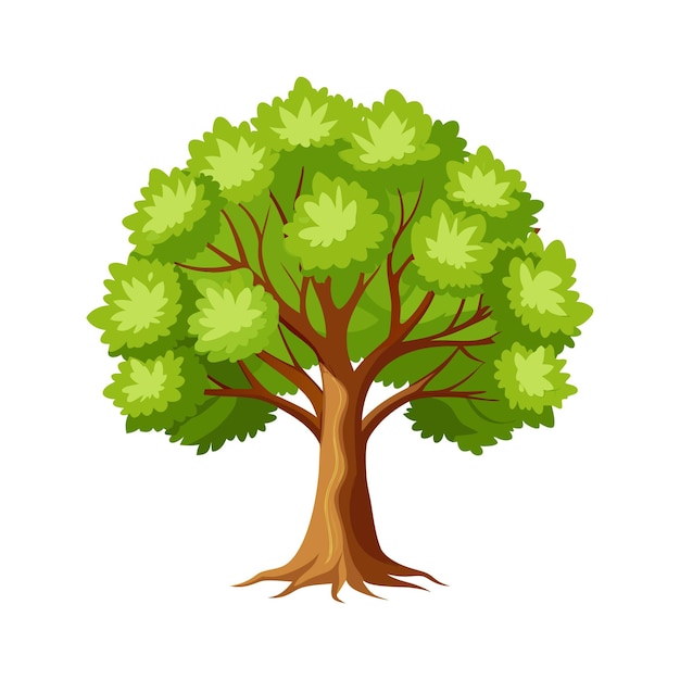 Conceptos de ilustración vectorial de estilo plano de árboles