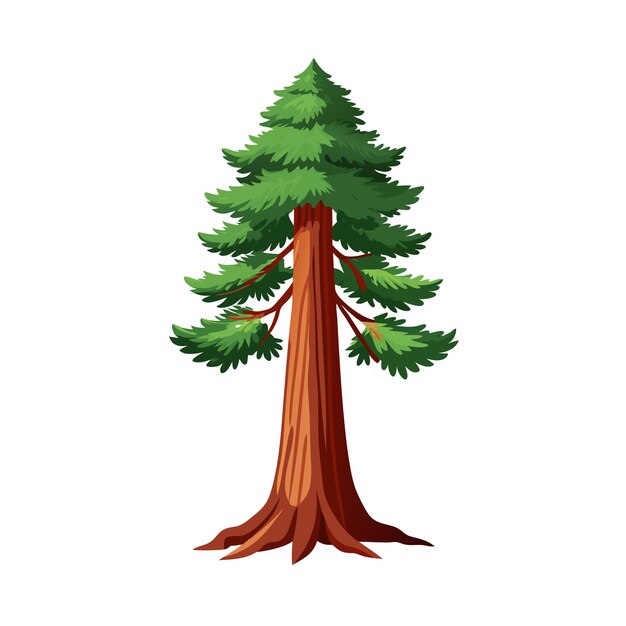 Conceptos de ilustración vectorial de estilo plano de árboles