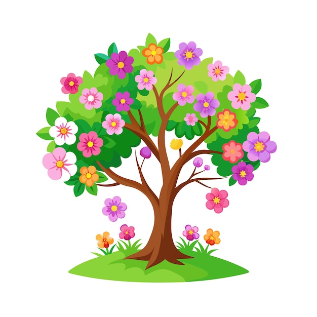 Conceptos de ilustración vectorial de estilo plano de árboles