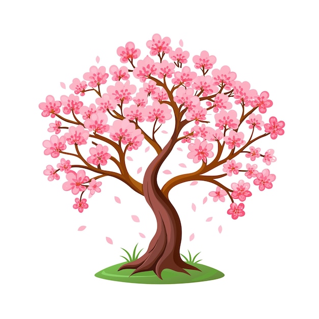 Conceptos de ilustración vectorial de estilo plano de árboles
