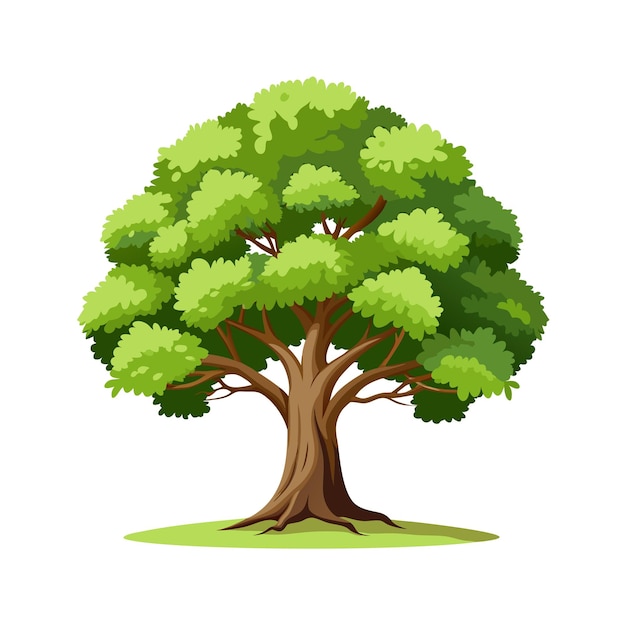 Conceptos de ilustración vectorial de estilo plano de árboles