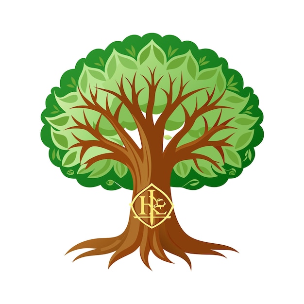 Conceptos de ilustración vectorial de estilo plano de árboles
