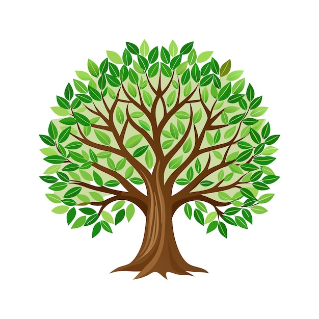 Conceptos de ilustración vectorial de estilo plano de árboles