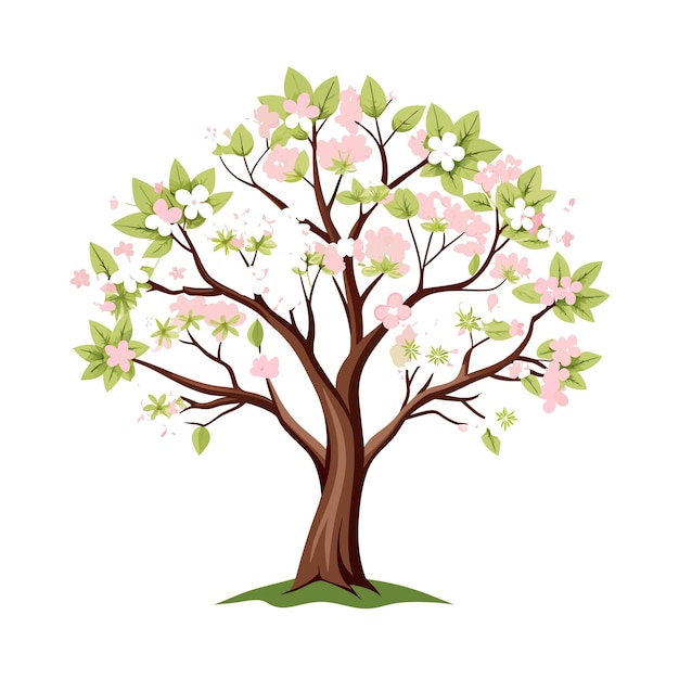 Conceptos de ilustración vectorial de estilo plano de árboles