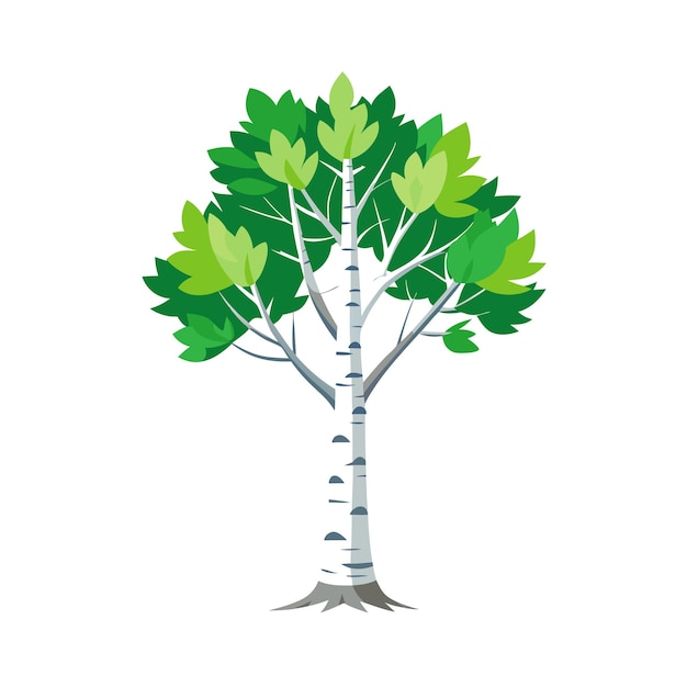Conceptos de ilustración vectorial de estilo plano de árboles