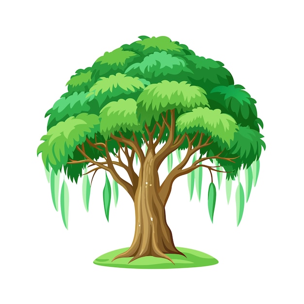 Conceptos de ilustración vectorial de estilo plano de árboles