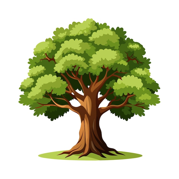 Conceptos de ilustración vectorial de estilo plano de árboles