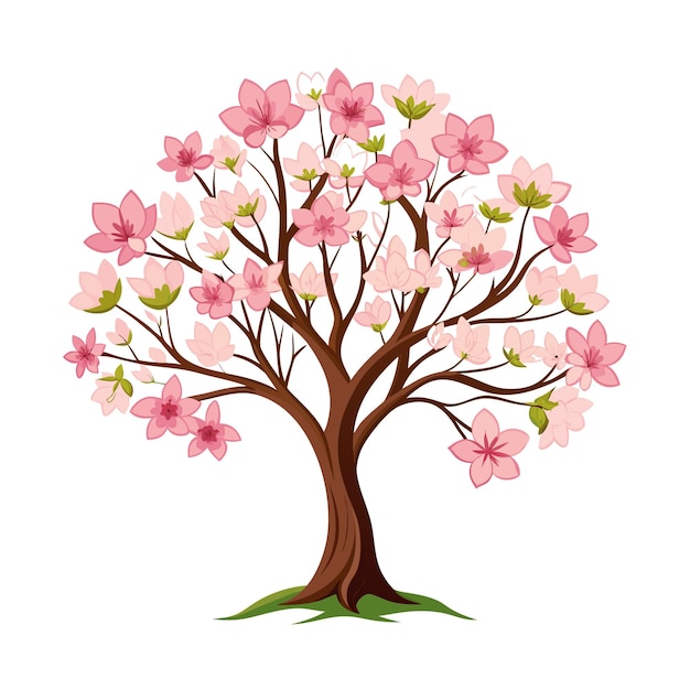 Conceptos de ilustración vectorial de estilo plano de árboles