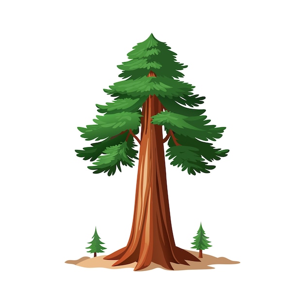 Conceptos de ilustración vectorial de estilo plano de árboles