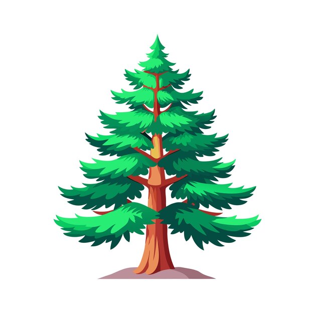 Conceptos de ilustración vectorial de estilo plano de árboles
