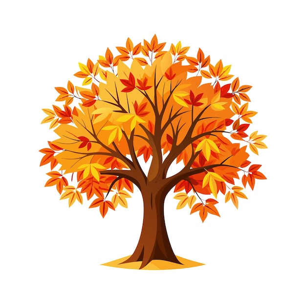 Conceptos de ilustración vectorial de estilo plano de árboles