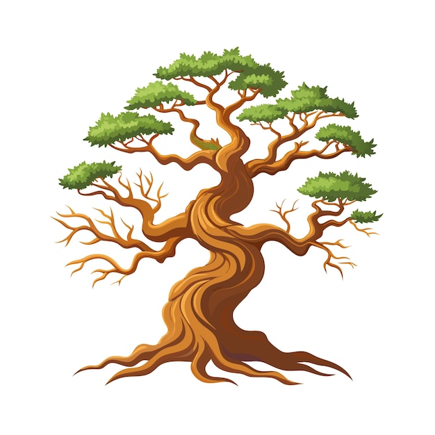 Conceptos de ilustración vectorial de estilo plano de árboles