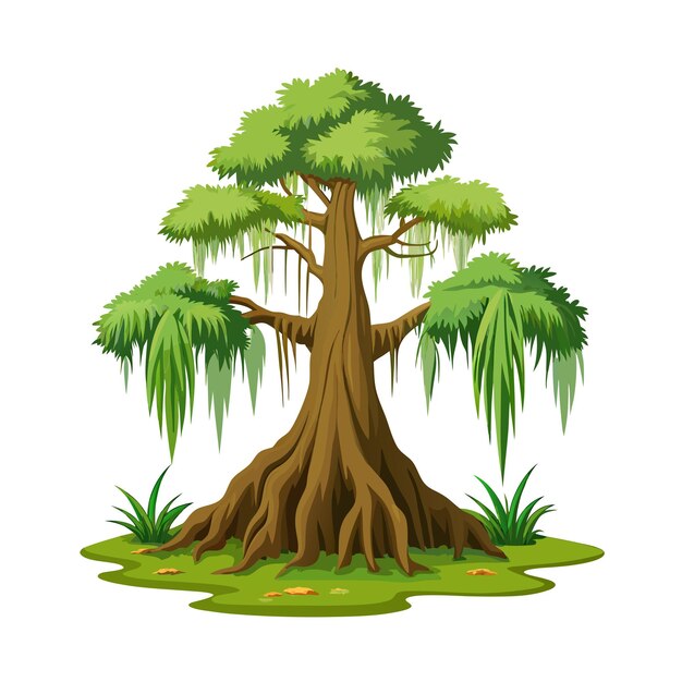 Conceptos de ilustración vectorial de estilo plano de árboles