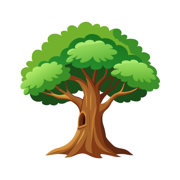 Conceptos de ilustración vectorial de estilo plano de árboles