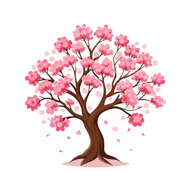 Conceptos de ilustración vectorial de estilo plano de árboles