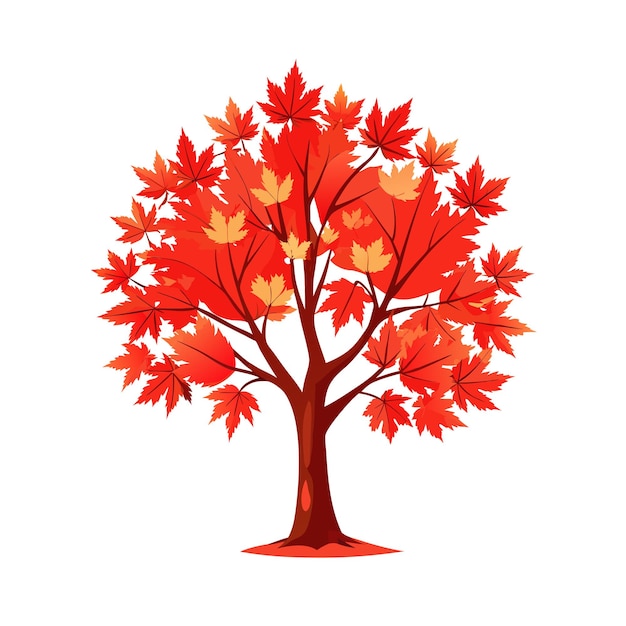 Conceptos de ilustración vectorial de estilo plano de árboles