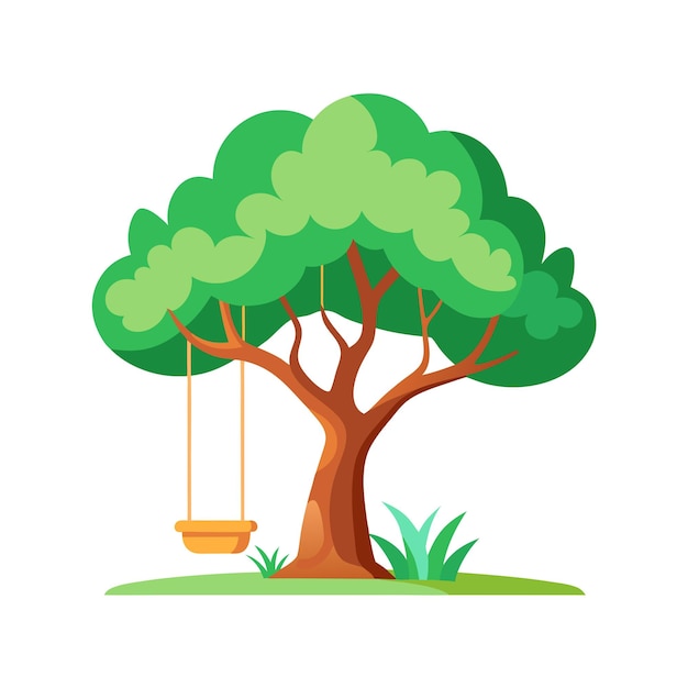 Conceptos de ilustración vectorial de estilo plano de árboles