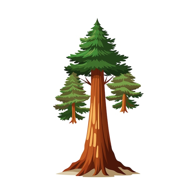 Conceptos de ilustración vectorial de estilo plano de árboles