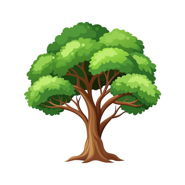 Conceptos de ilustración vectorial de estilo plano de árboles