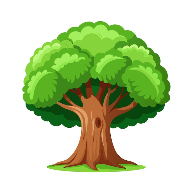 Conceptos de ilustración vectorial de estilo plano de árboles