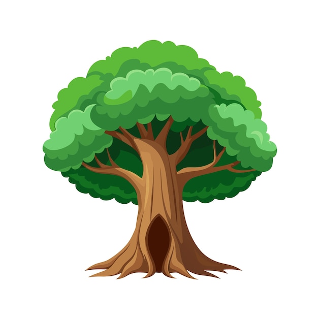 Conceptos de ilustración vectorial de estilo plano de árboles