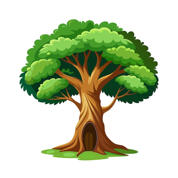 Conceptos de ilustración vectorial de estilo plano de árboles