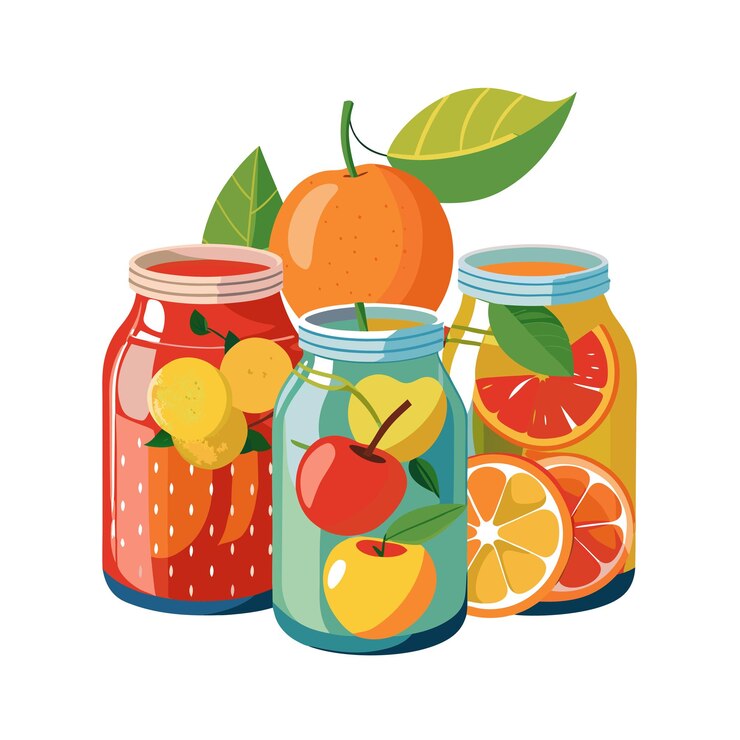 Vector conceptos de ilustración vectorial de frutas realistas