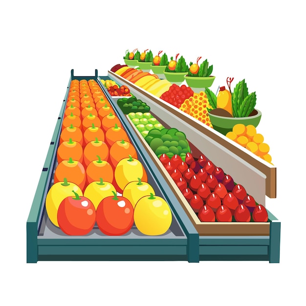 Conceptos de ilustración vectorial de frutas realistas
