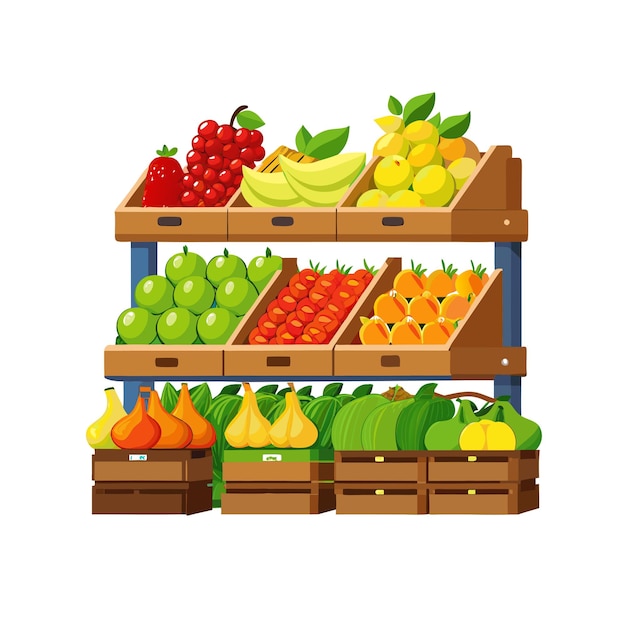 Conceptos de ilustración vectorial de frutas realistas