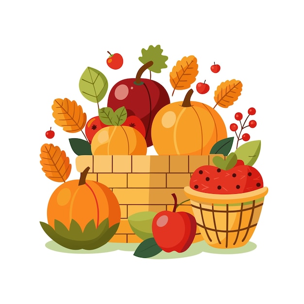Conceptos de ilustración vectorial de frutas realistas