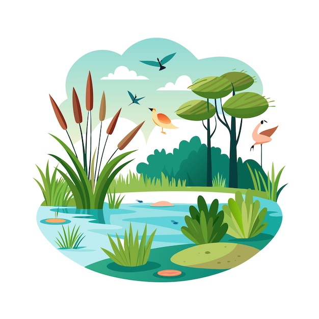 Conceptos de ilustración vectorial de hermosos paisajes