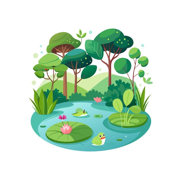 Conceptos de ilustración vectorial de hermosos paisajes