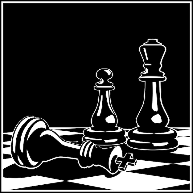 Conceptos de juegos de ajedrez e ilustraciones de estrategia