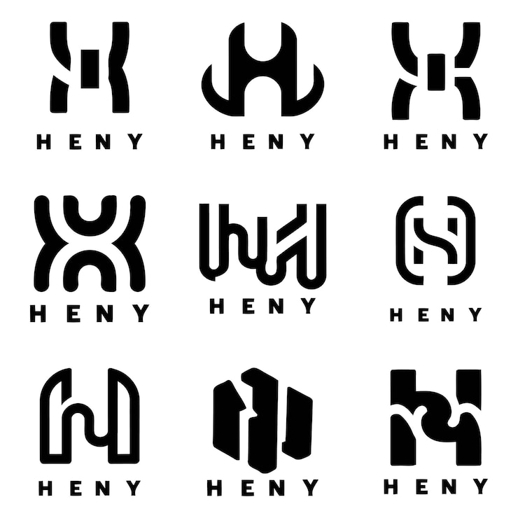 Los conceptos del logotipo de Henry