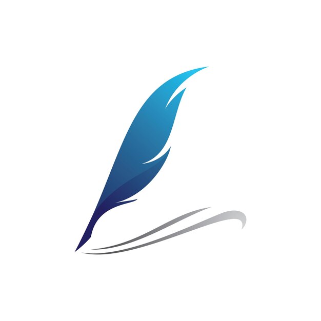 Conceptos de logotipo de pluma Vector de diseño de logotipo de pluma creativa