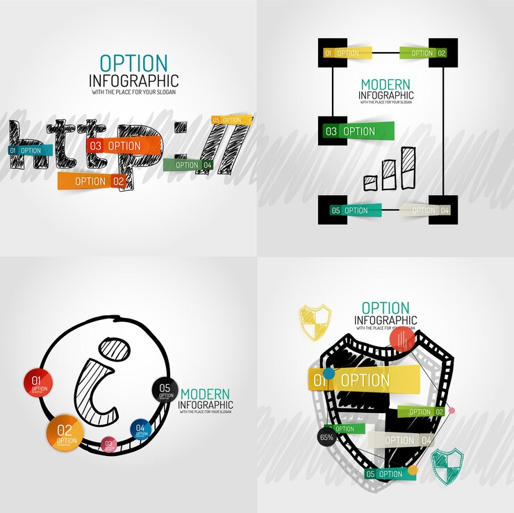 Vector conceptos y pegatinas de internet dibujados a mano